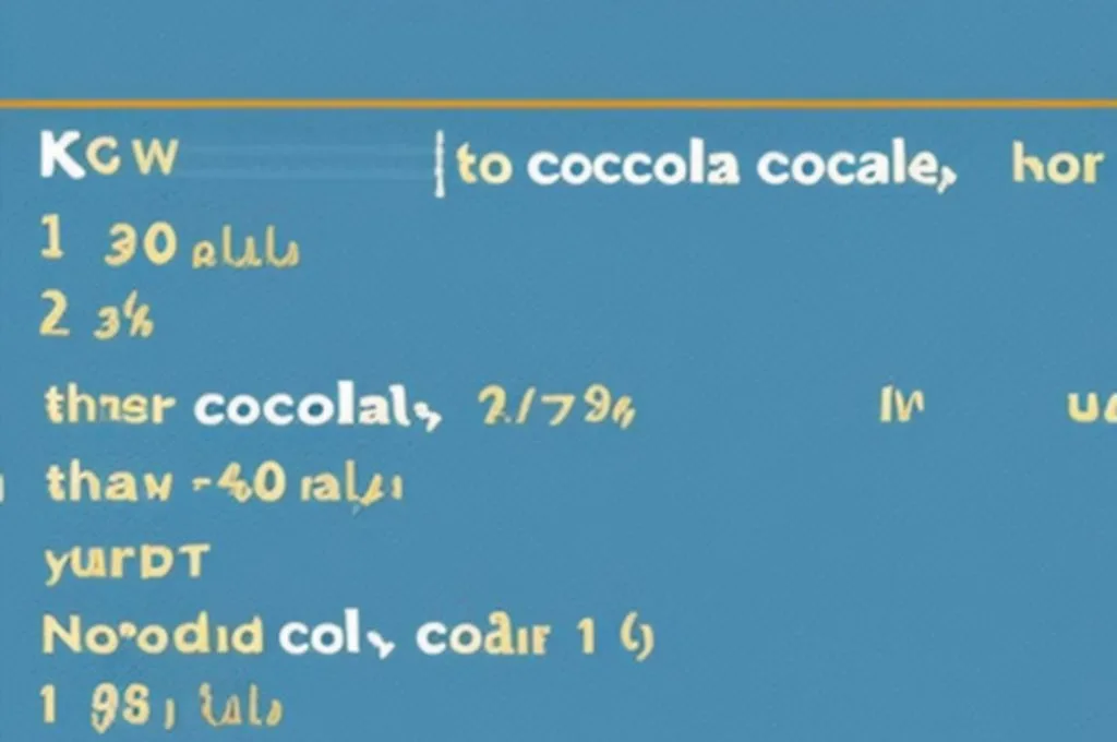 Ile kcal ma kakao